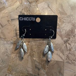 Chico’s Hammered Silver Bead Earrings